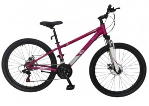 Energy Enigma 24" Disc Alloy Girl Artistic Magenta 'n' White Matt με Lock Out DRIMALASBIKES